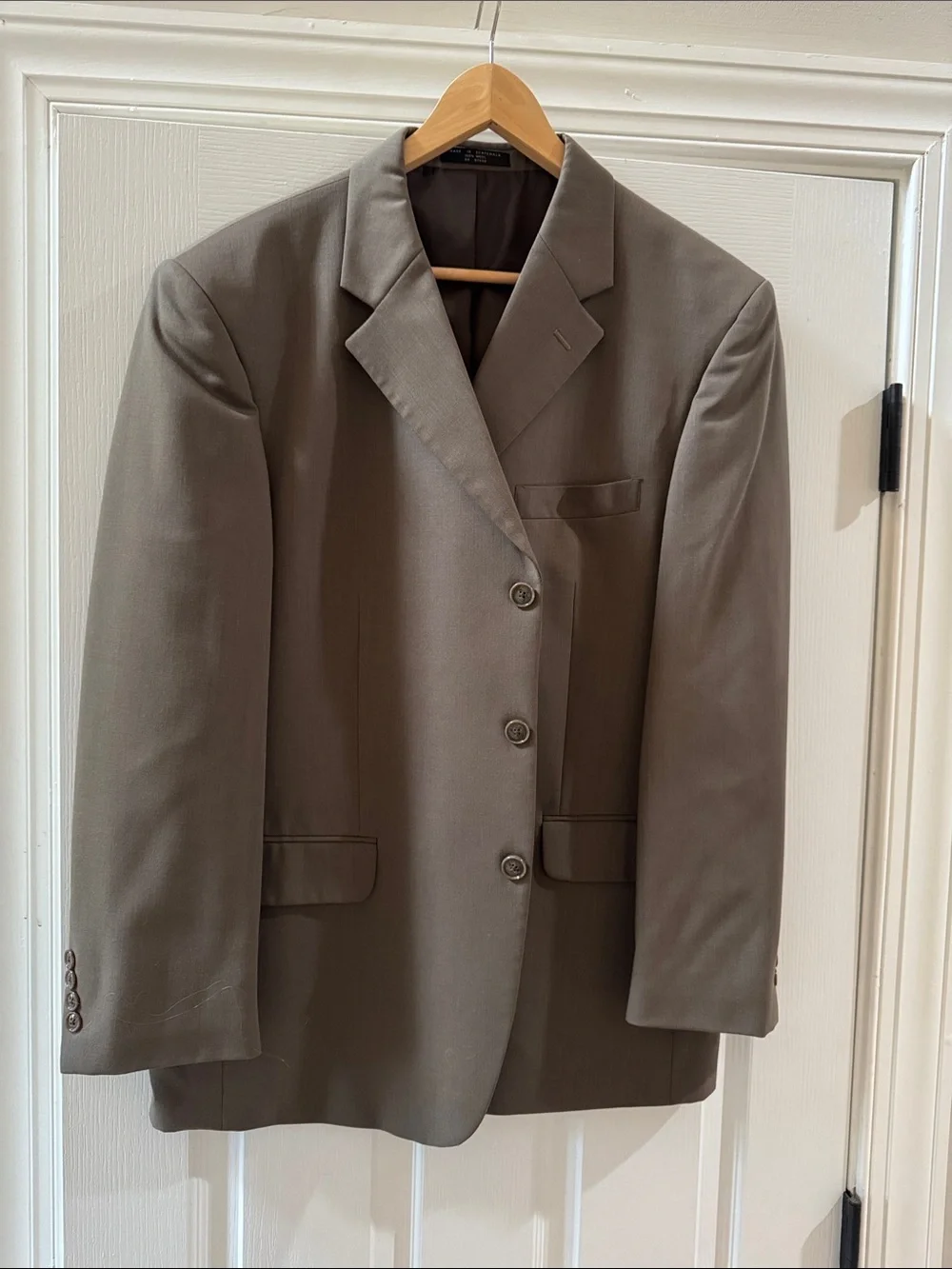 Jones New York Men's Taupe Single-Breasted Blazer